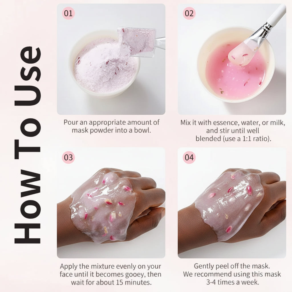 Rose Collagen Jelly Face Mask Powder